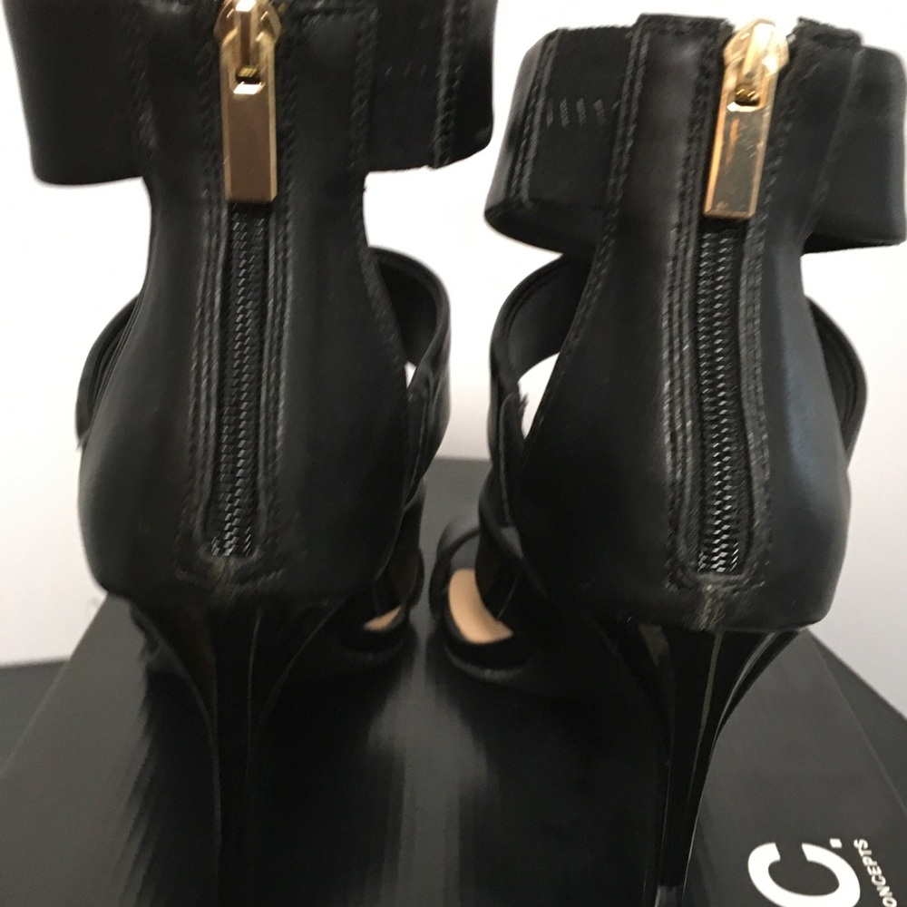 International Concepts Liana Black Strappy Heel Sandals - Picture 6 of 7